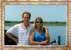 Scott and I beginning our vacation, on the Ferry from Cedar Island to Ocracoke